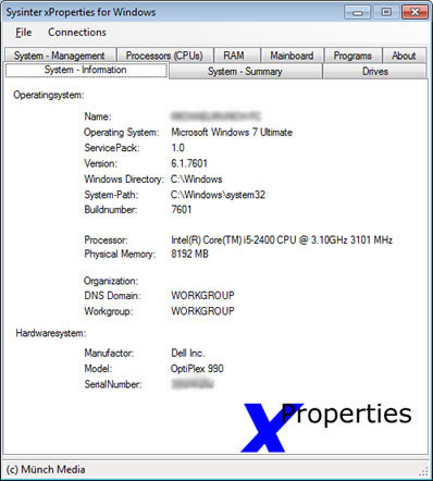 xProperties for Windows
